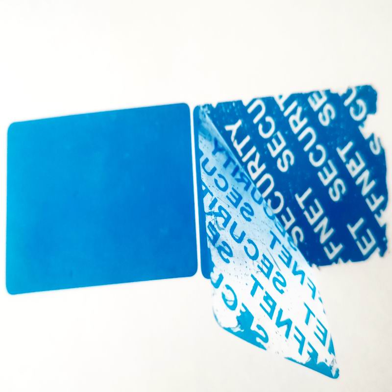 蓝色VOID防伪材料标签